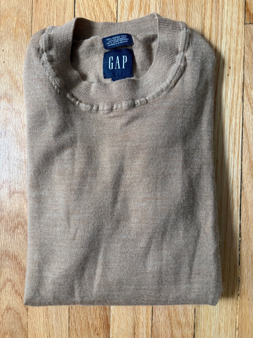 GAP 100% Merino Wool Sweater in Camel Brown - Picture 4 of 4